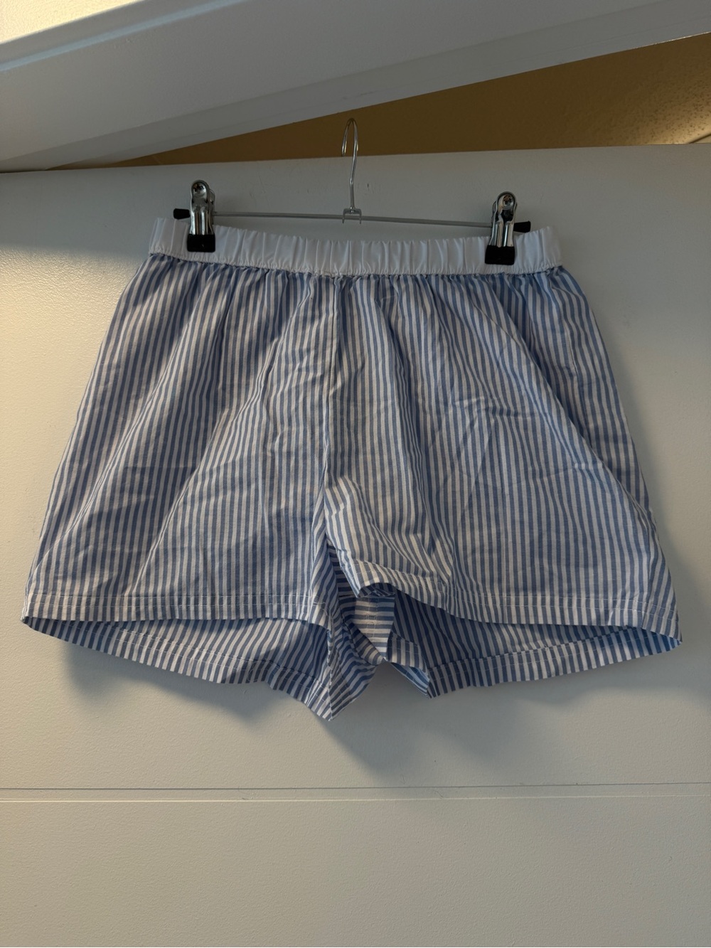 🩵 Primark Blue & White Striped Boxer Shorts | XS | Worn Once